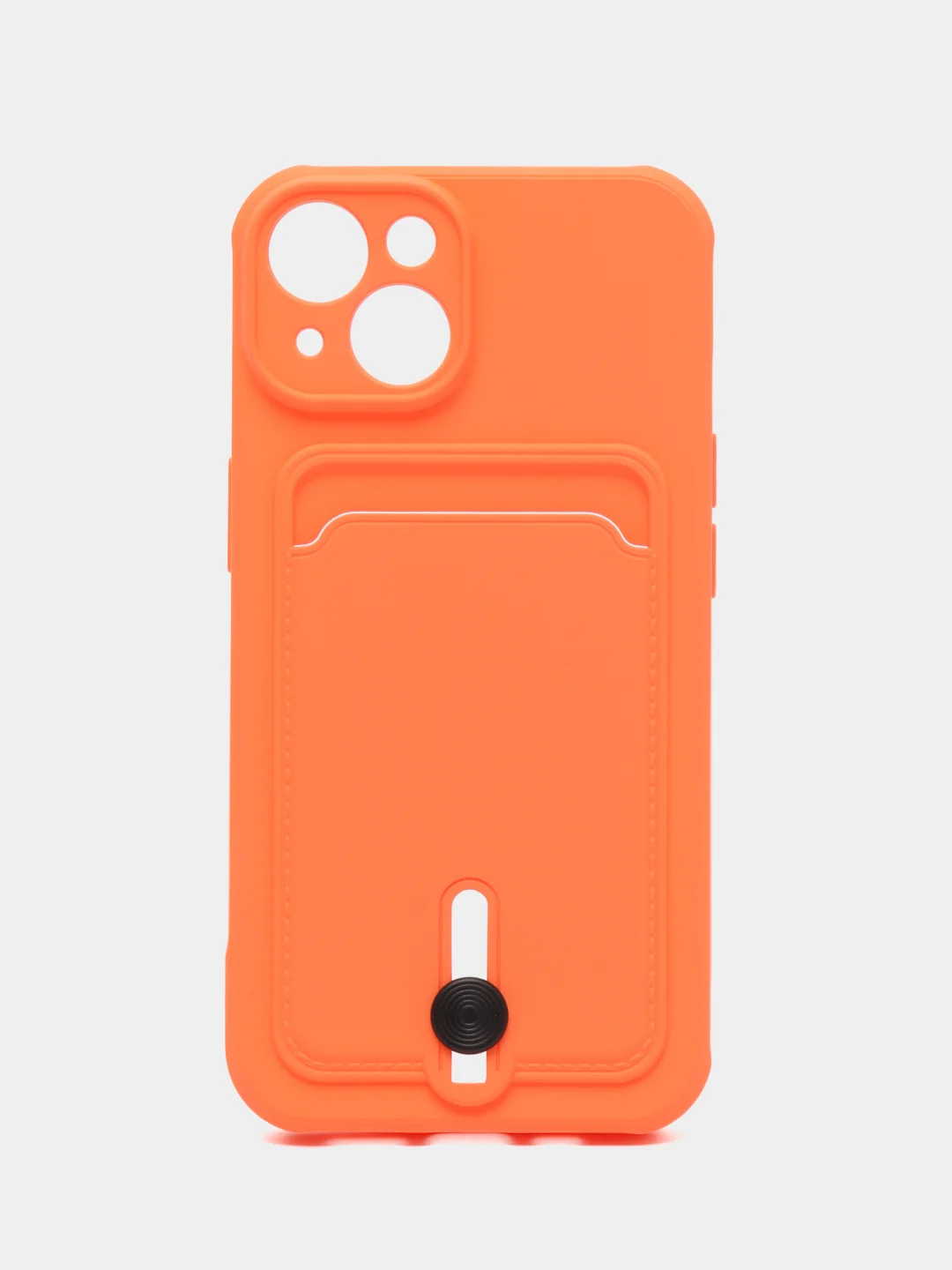 Манго силиконовый чехол для iPhone 14 (Айфон 14) , чехл на айфон с карманом для карт
