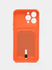 Манго силиконовый чехол для iPhone 14 Pro Max (Айфон 14 Про Макс) , чехол на айфон с карманом