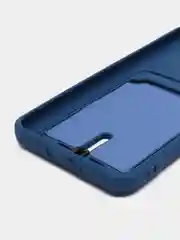 Синий силиконовый чехол для Samsung Galaxy S23 Plus, S23+ (Самсунг Галакси С23 Плюс), с карманом