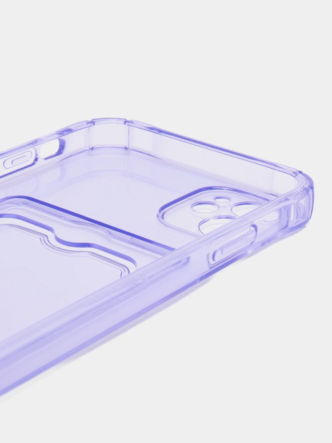 Лавандовый чехол для iPhone 7/8 Plus/XR/11/12/13/Pro/Pro Max, силиконовый, с карманом для карт