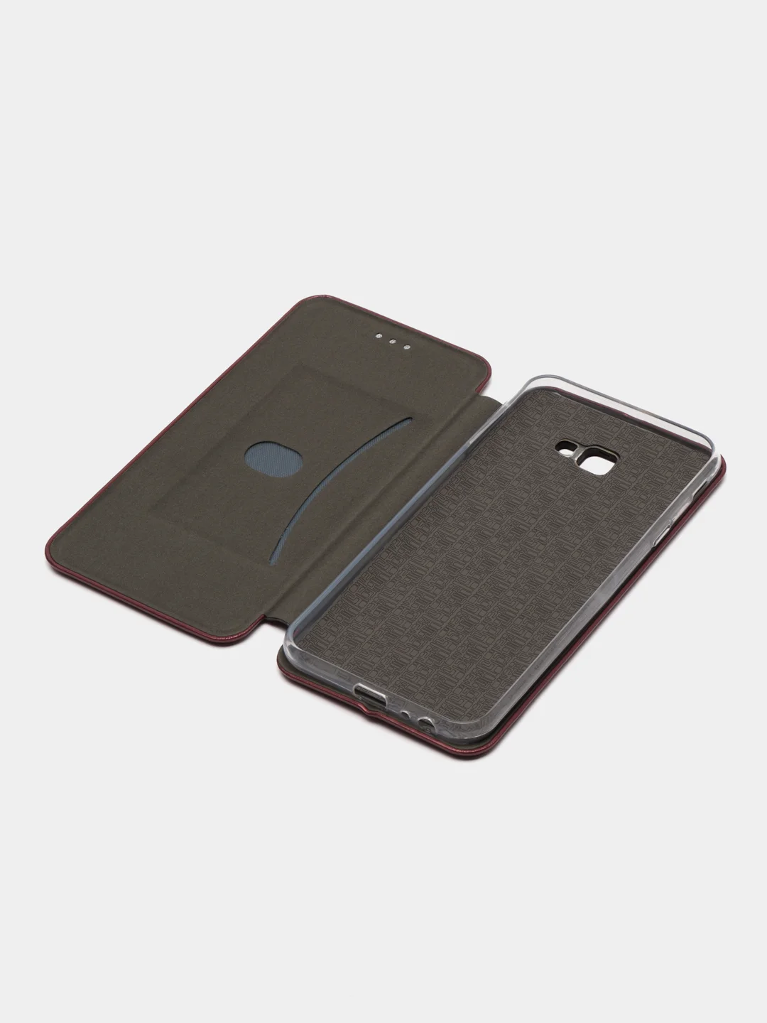 Пурпурный чехол-книжка Samsung Galaxy J4+/J4 Plus (Самсунг Галакси Джи 4+/Джи 4 Плюс)