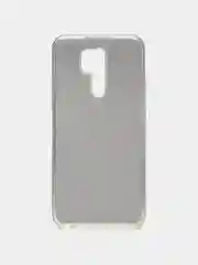 Серебряный чехол блестящий Xiaomi Redmi 9 накладка c блёстками Редми 9
