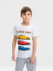Футболка детская хлопок для мальчика с принтом, 4-8 лет