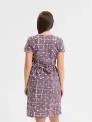 Бежевый меланж халат женский