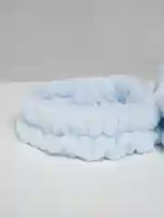 Голубой повязка для волос мягкая плюшевая OMG с бантиком, бархатная повязка на голову, ободок