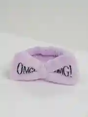 Фиолетовый повязка для волос мягкая плюшевая OMG с бантиком, бархатная повязка на голову, ободок
