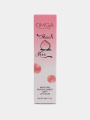 Бальзам для губ Omga Peach Kiss с эффектом тинта, увлажняющий, аромат персика