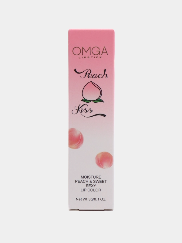 Бальзам для губ Omga Peach Kiss с эффектом тинта, увлажняющий, аромат персика
