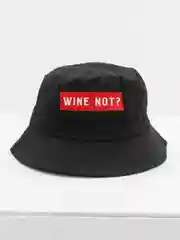 Панама красная с вышивкой "Wine not", унисекс