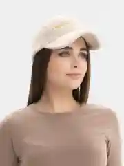 Бежевый кепка меховая, женская