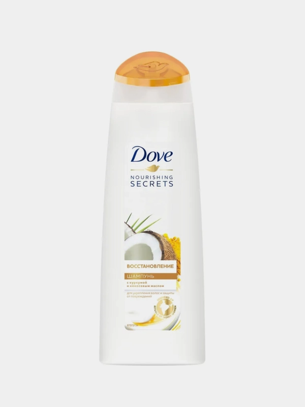 Dove Шампунь с куркумой и кокосовым маслом, 250 мл