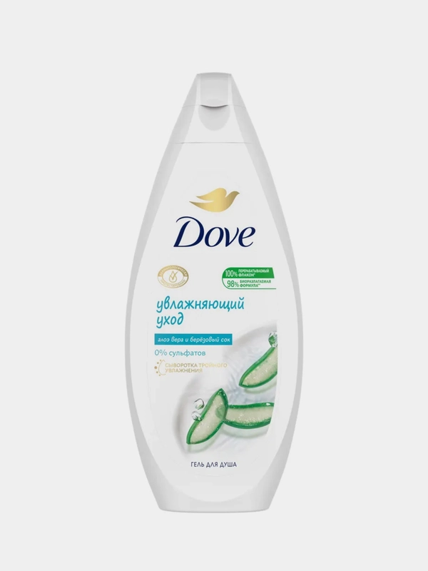 Dove Крем-гель для душа "Алоэ вера и березовый сок", 250 мл