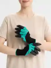 Бирюзовый перчатки садовые, с когтями