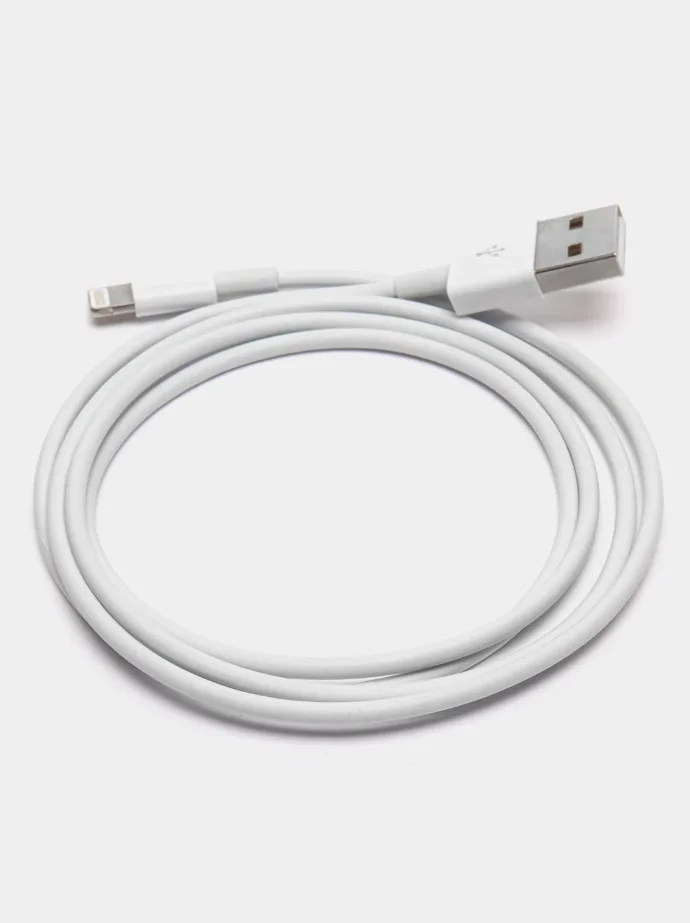 Белый кабель зарядка для iPhone Lightning