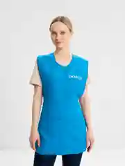 Голубой фартук для мастера маникюра Domix