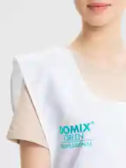Белый фартук для мастера маникюра Domix