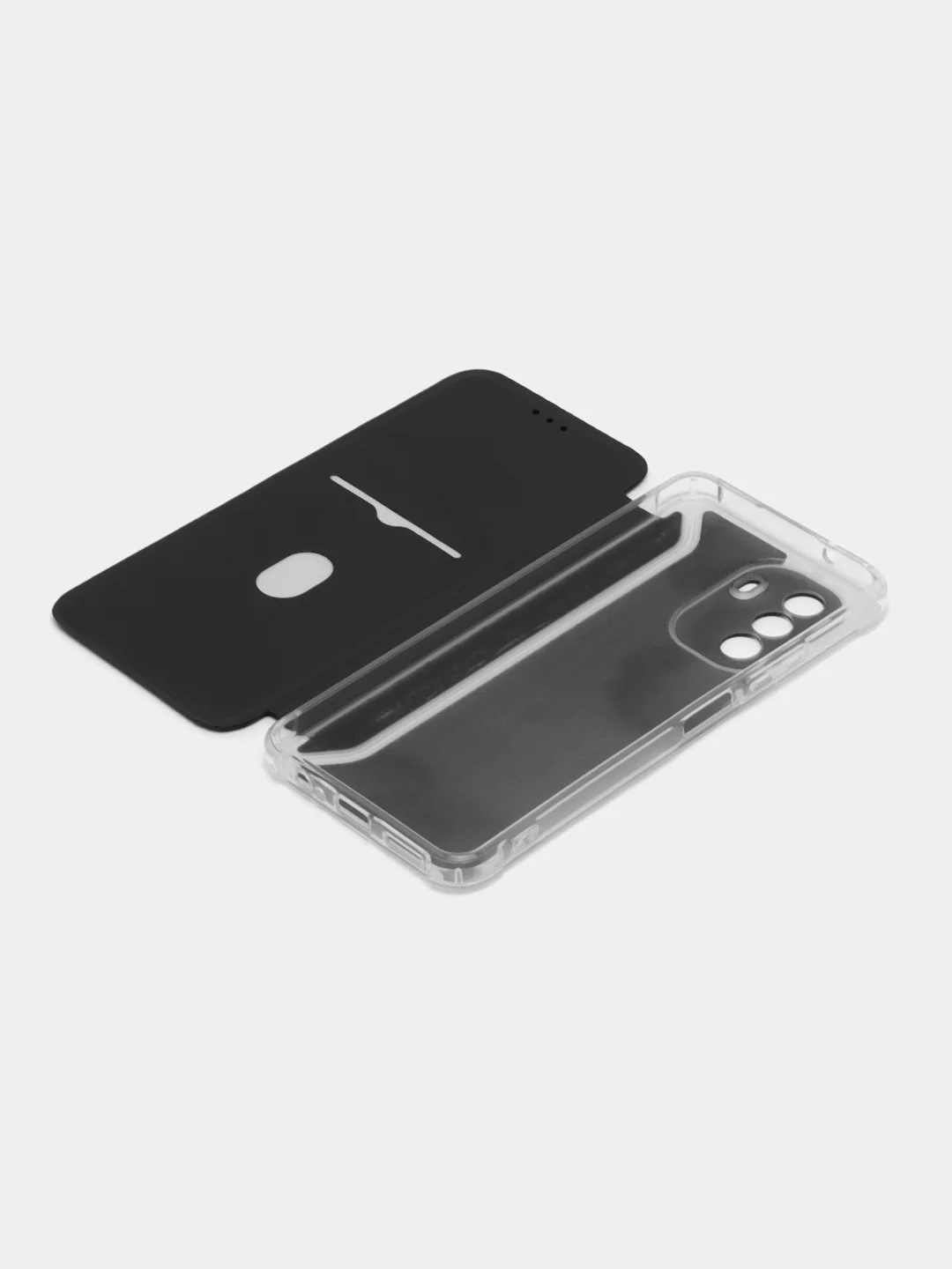 Черный чехол-книжка для HUAWEI nova Y71 / Y70 / Y70 Plus (Хуавей Нова у70 / у70 Плюс)
