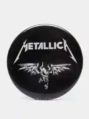Черный значок "Metallica", 37 мм