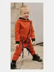 Белый комбинезон детский, на молнии