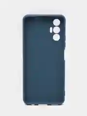 Темно-синий чехол силиконовый Silicone Cover для Tecno Pova 3 (Техно Пова 3)