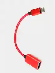 Красный otg переходник с Type-C на USB, отг, адаптер, юсб для телефона и планшета