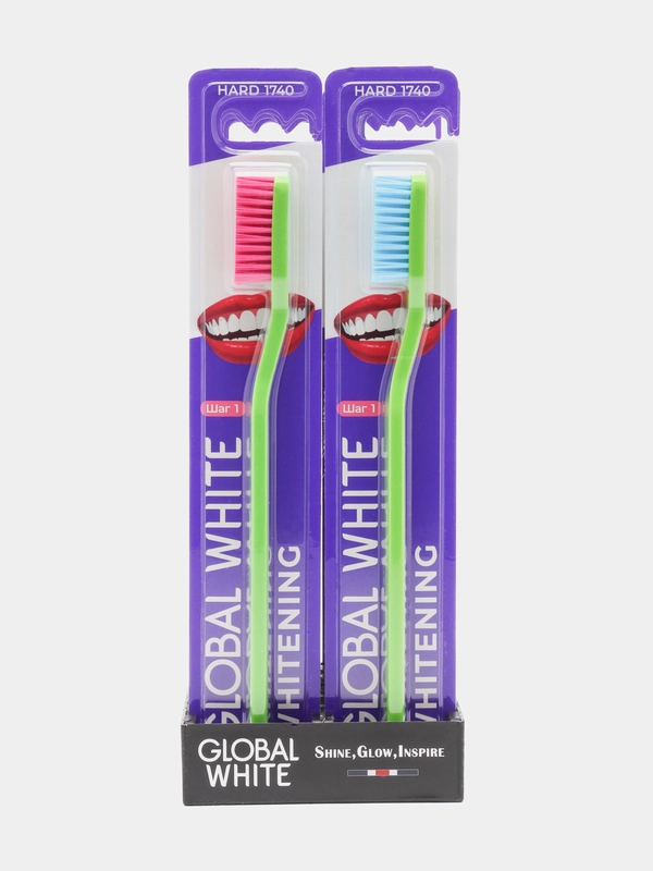 Зубная щетка Global White Hard, 12 штук