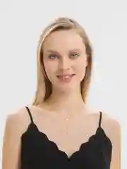 Золотой колье со стразами