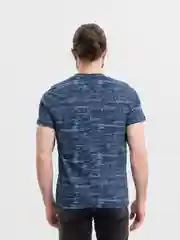 Синий меланж футболка мужская