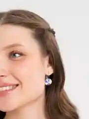 Круглые серьги, разноцветные, со стразами