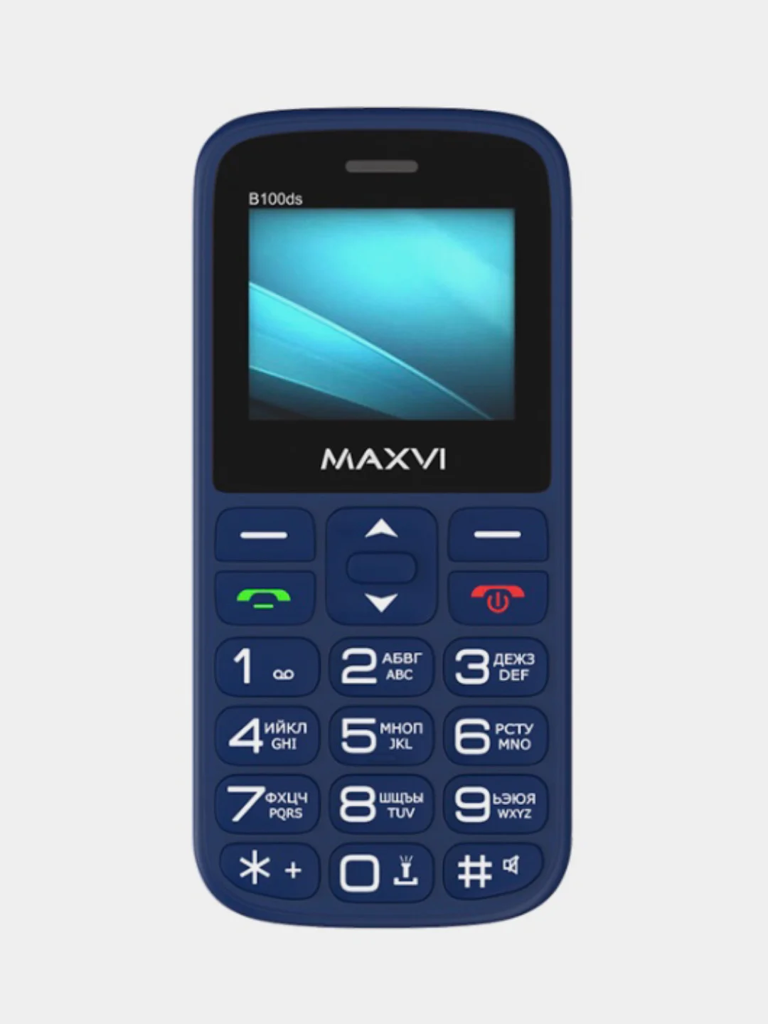 Черный мобильный телефон Maxvi B100ds большие кнопки