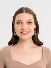 Алый серьги акриловые, с котиками, 2 вида