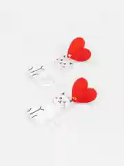 Алый серьги акриловые, с котиками, 2 вида