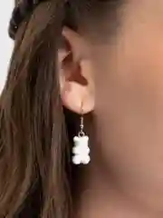 Белый серьги Мармеладные мишки