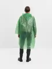 Бирюзовый дождевик с капюшоном