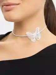 Белый чокер на шею, ожерелье, бабочка