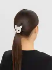 Белый резинка для волос "Котенок", "Зайчик"
