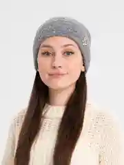 Серый женская шапка с укладкой назад Лаура