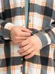 Светло-оранжевый рубашка мужская, флисовая