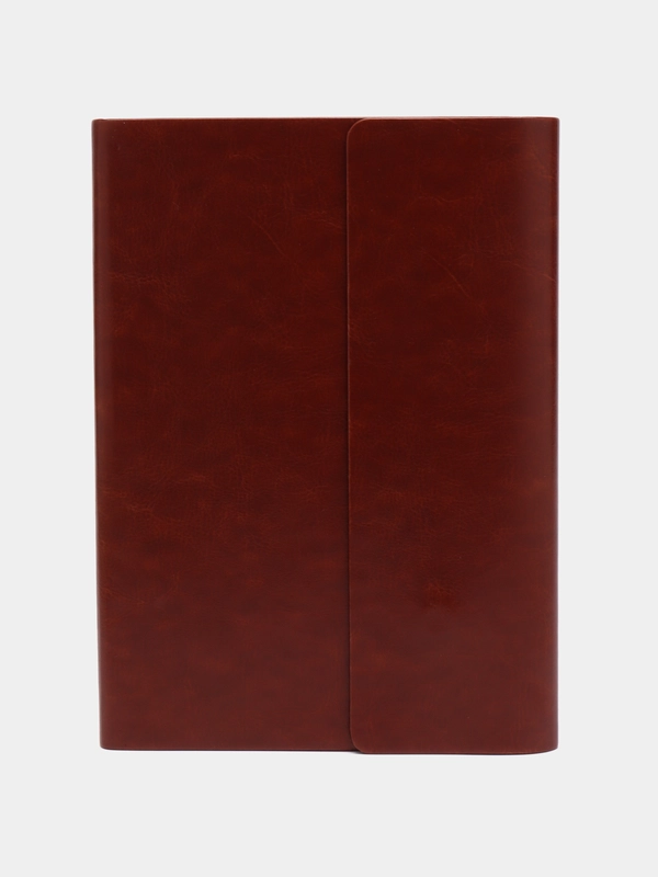 Ежедневник BRAUBERG Magnetic X коричневый, магнитный клапан, недатированный, под кожу, А5