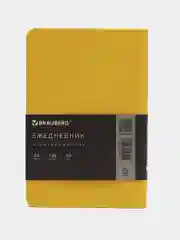 Ежедневник недатированный BRAUBERG Metropolis Mix, желтый, 100 х 150 мм, А6, 136 листов