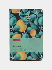 Блокнот BRAUBERG VISTA Lemon Story, 100 х 150, А6, под кожу, гибкий, срез фольга, 80 л