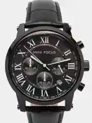 Черный мужские наручные часы Mini Focus MF0415G, с хронографом, в подарочной упаковке