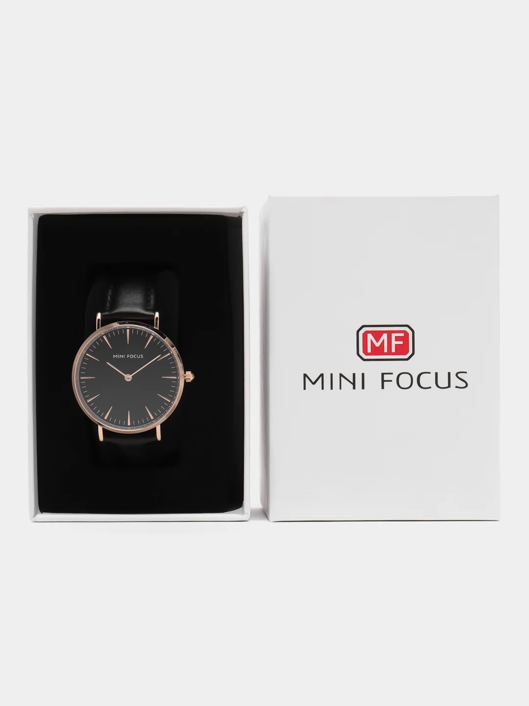 Черный женские наручные часы Mini Focus MF0318G, в подарочной упаковке
