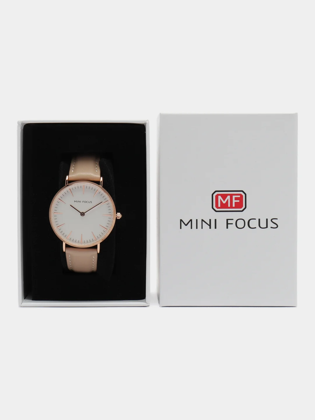 Бежевый женские наручные часы Mini Focus MF0318G, в подарочной упаковке