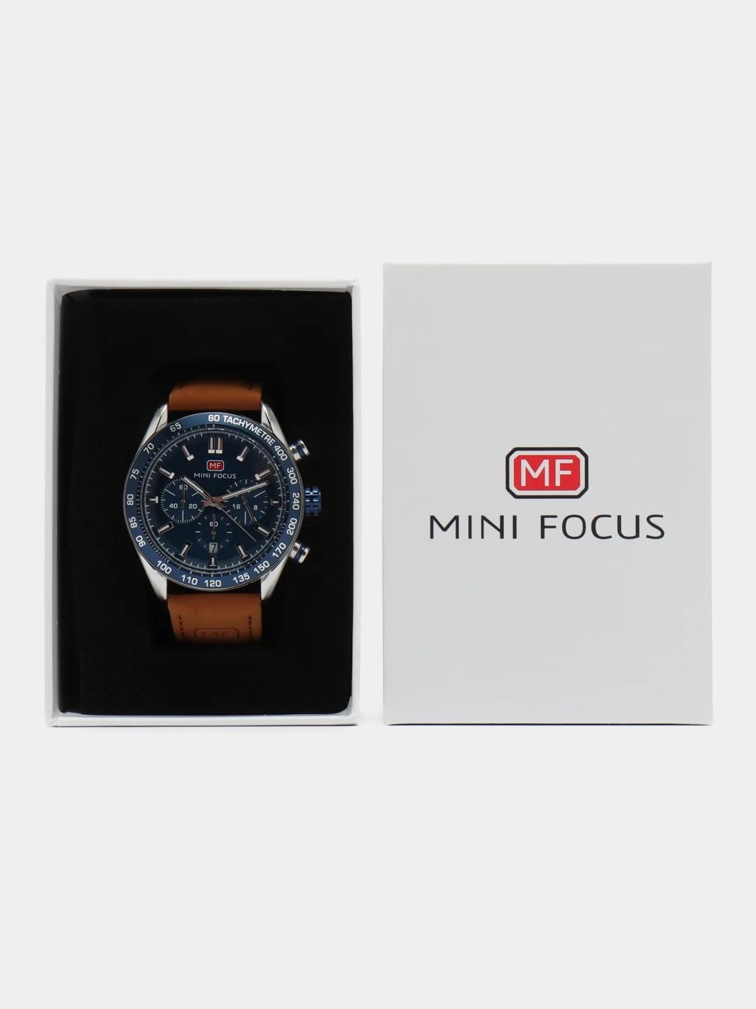 Коричневый мужские наручные часы Mini Focus MF0403G, с хронографом, в подарочной упаковке