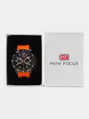 Оранжевый мужские наручные часы Mini Focus MF0349G, с хронографом, в подарочной упаковке