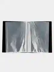 Папка А4, с прозрачными вкладышами, 20 листов, черная