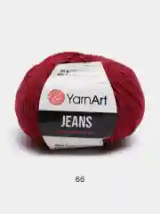 Красный пряжа YarnArt Jeans (Ярнарт Джинс), 5 мотков