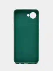Тёмно-зелёный чехол для Realme C30 / C30S / Narzo 50i PRIME / Реалми  силиконовый, матовый, прозрачный