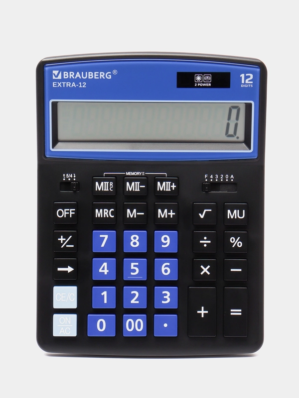 Калькулятор настольный BRAUBERG EXTRA-12-BKBU, 206 x 155 мм, 12 разрядов